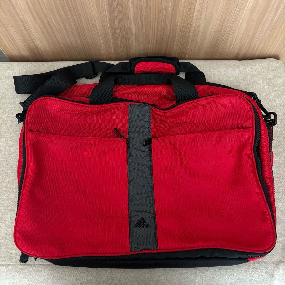 アディダス adidas エース ace 3WAYバッグ リュック ショルダー 赤 旅行 ビジネス ビンテージ ジッパー 2YK拍卖
