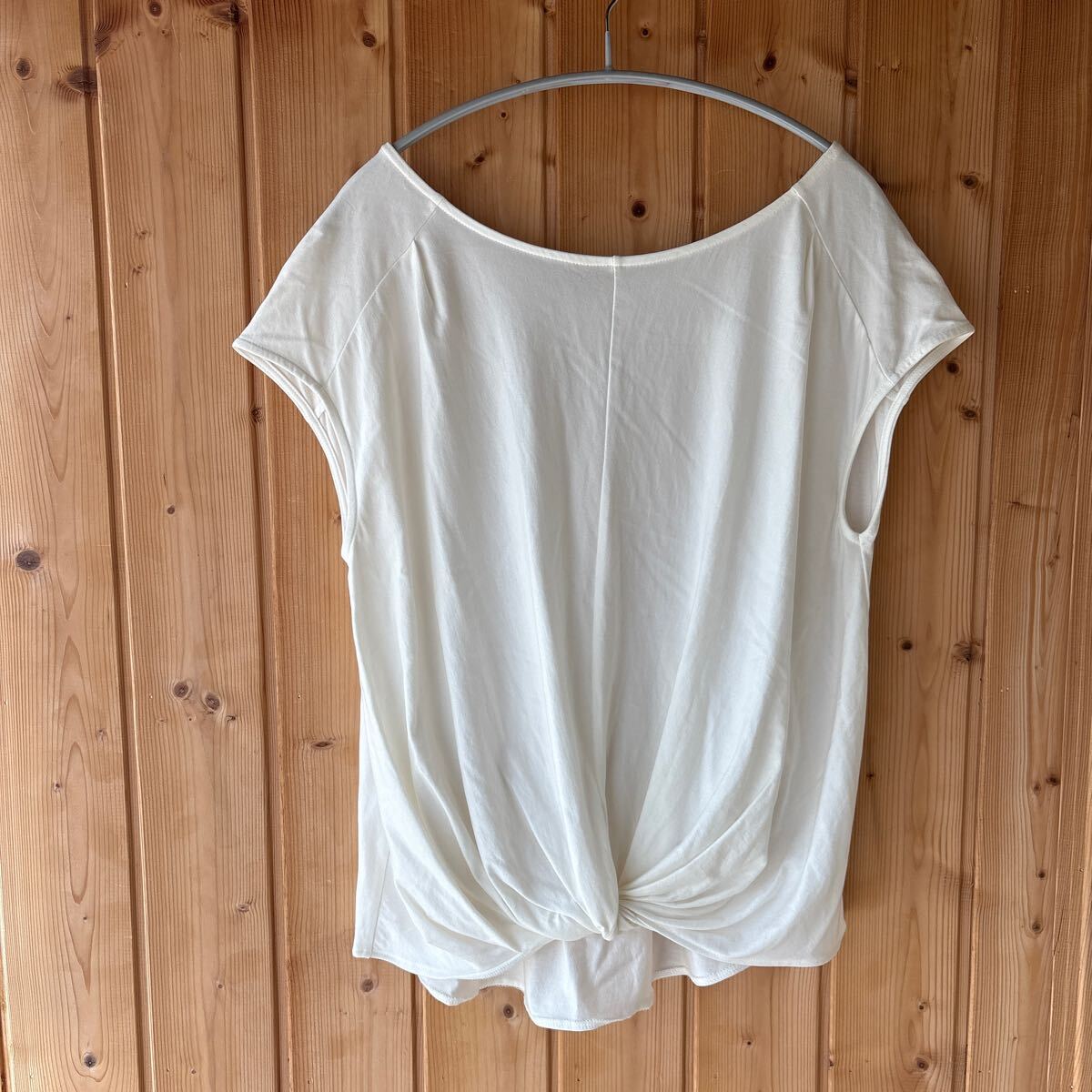 ★PLST(プラステ) 白 フロントねじりプルオーバー カットソー★拍卖