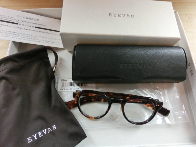 美品◆EYEVAN/アイヴァン 度無しメガネフレーム 44□21-145 LUBIN(44)-RX 44 TORT 日本製◆伊達眼鏡拍卖