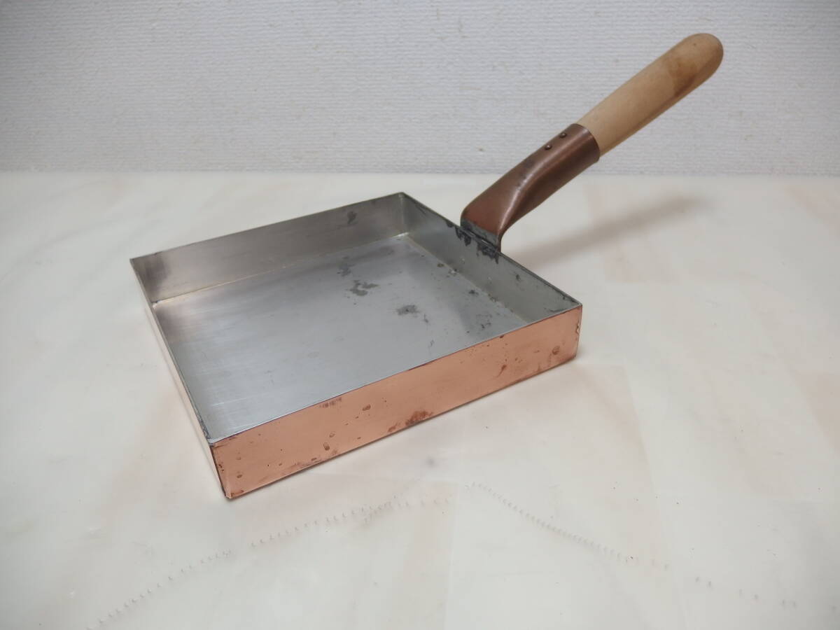 8)保管品 照姫 銅製卵焼き器 肉厚 本職用 21×21㎝拍卖