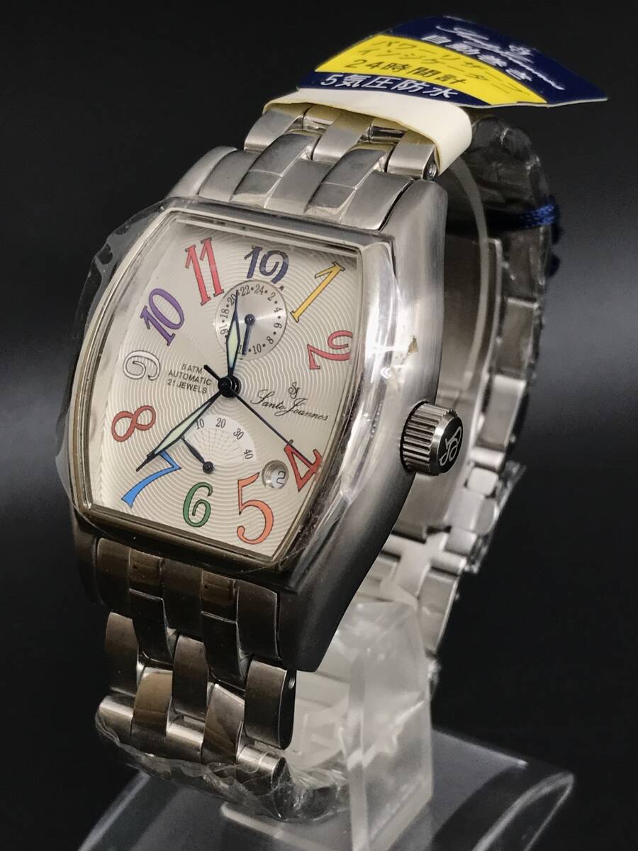 M591 【未使用品】 Santo Joannes セントジョイナス 5011-08 自動巻き メンズ オートマチック 腕時計 24時間計 5気圧防水 動作品拍卖