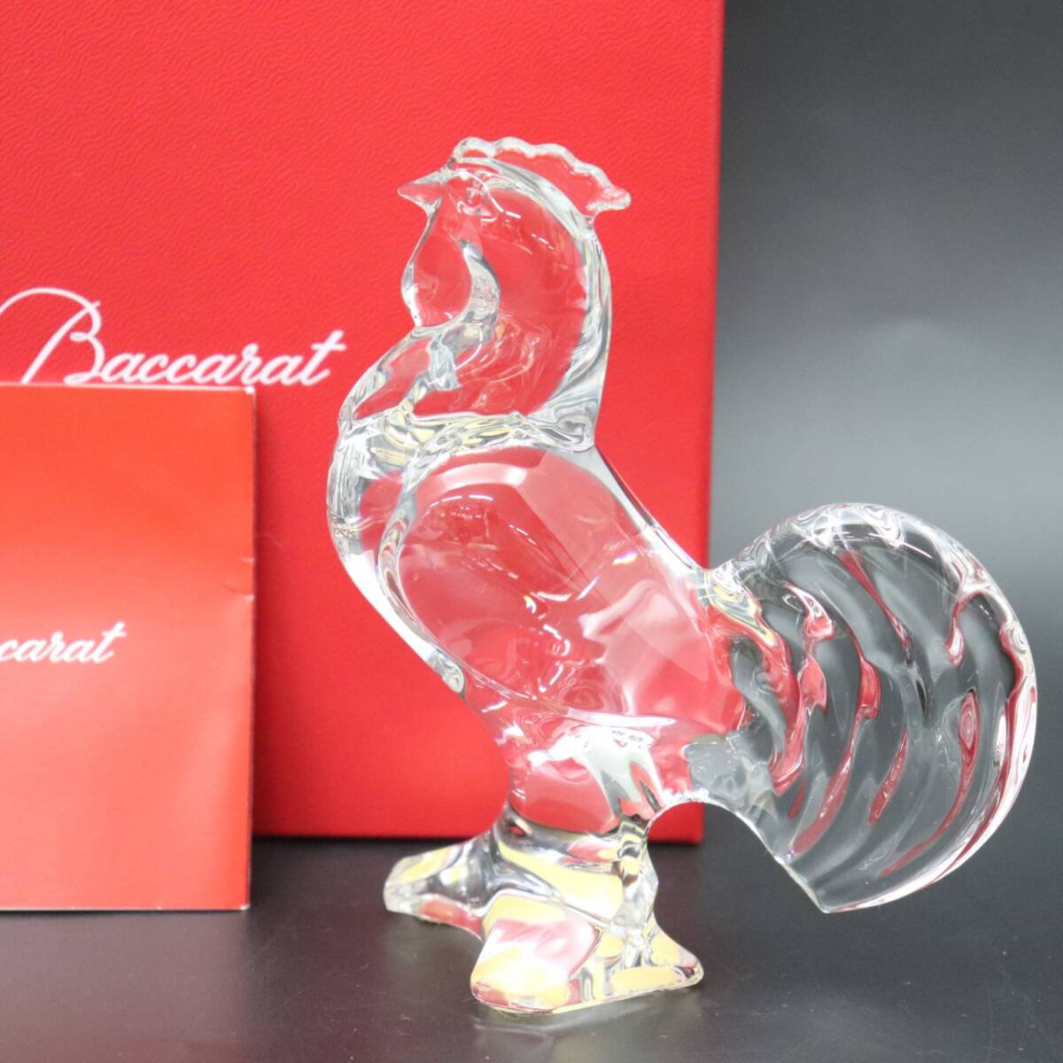 ITAPMK4CI04L 即決 本物 美品 Baccarat バカラ クリスタル 鶏 ニワトリ クリア 干支 置物 インテリア 飾り 縁起物 箱付き ギフト拍卖