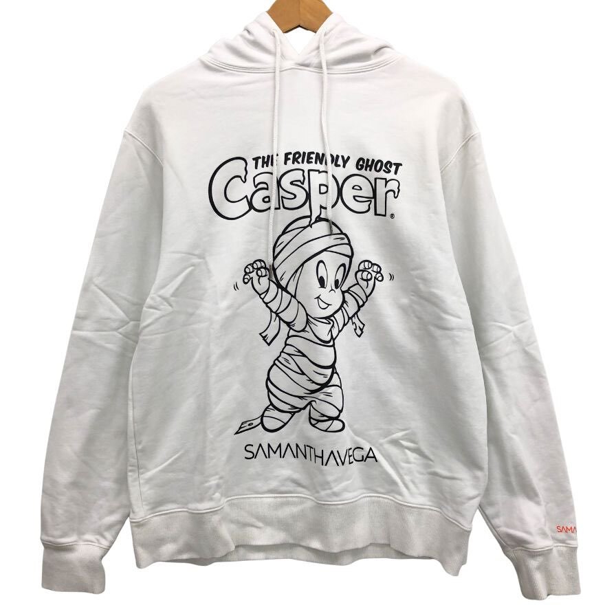 美品◆パーカー・フーディー サマンサベガ プルオーバーパーカー Casper ホワイト レディース サイズフリー Samantha Vega 【AFB24】拍卖