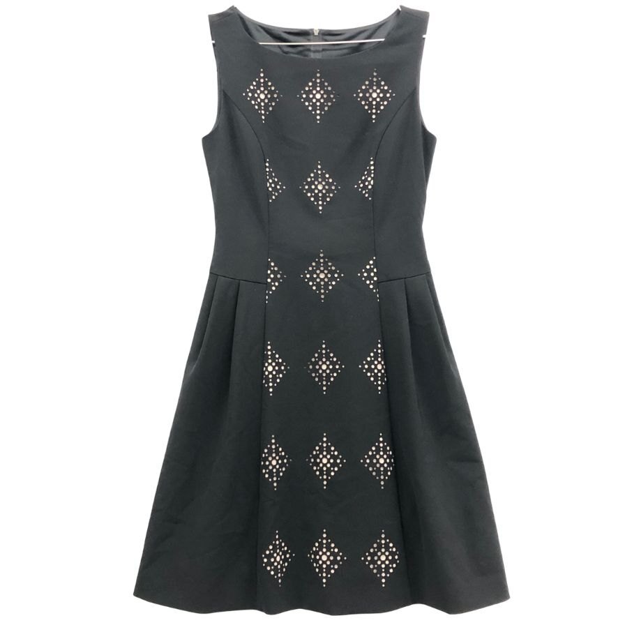 美品◆ワンピース フォクシーニューヨーク ノースリーブワンピース ブライトダイヤ 31352 レディース サイズ38 ブラック【AFB44】拍卖