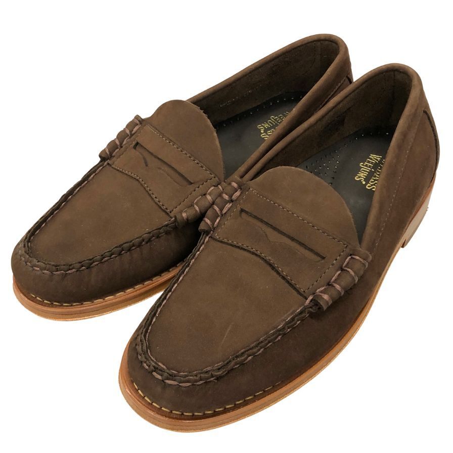 ジーエイチバス ローファー ウィージャンズ ヘリテージ スエード サイズ7 メンズ ブラウン G.H.Bass&Co. WEEJUNS【LA】【中古】拍卖