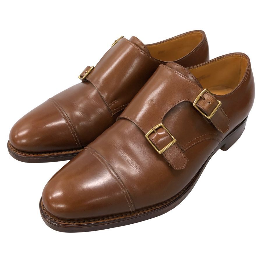 ジョンロブ ウィリアム ダブルモンク 9795 メンズ サイズ 7.5EE ブラウン JOHN LOBB ビジネスシューズ 約26.0cm【LA】【中古】拍卖