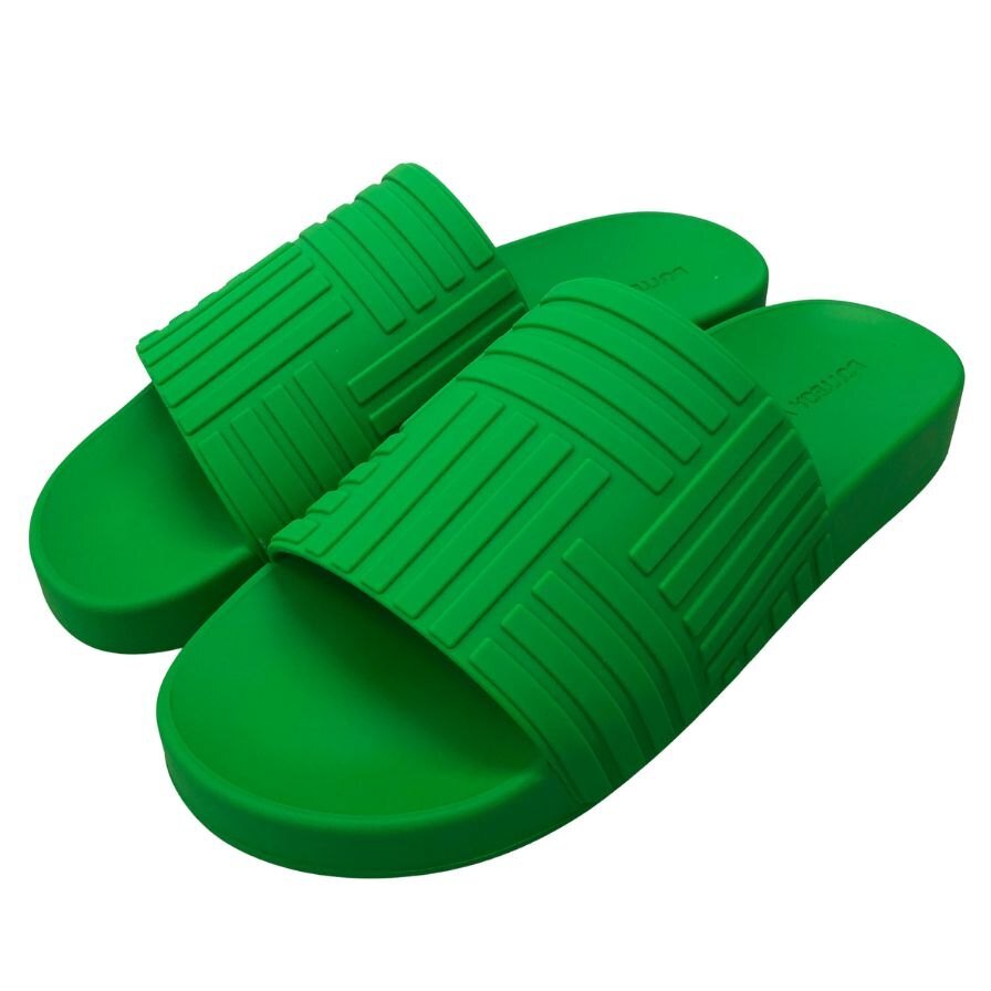 ボッテガヴェネタ サンダル スライドサンダル グリーン系 メンズ サイズ38 BOTTEGA VENETA 約24.0cm【AFD7】拍卖