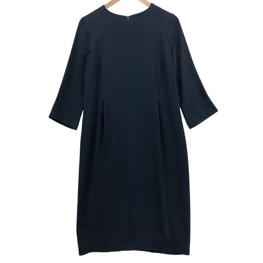 中古◆ワンピース セオリー リュクス ワンピース バックジップ ネイビー サイズ38 レディース theory luxe 【AFB8】拍卖