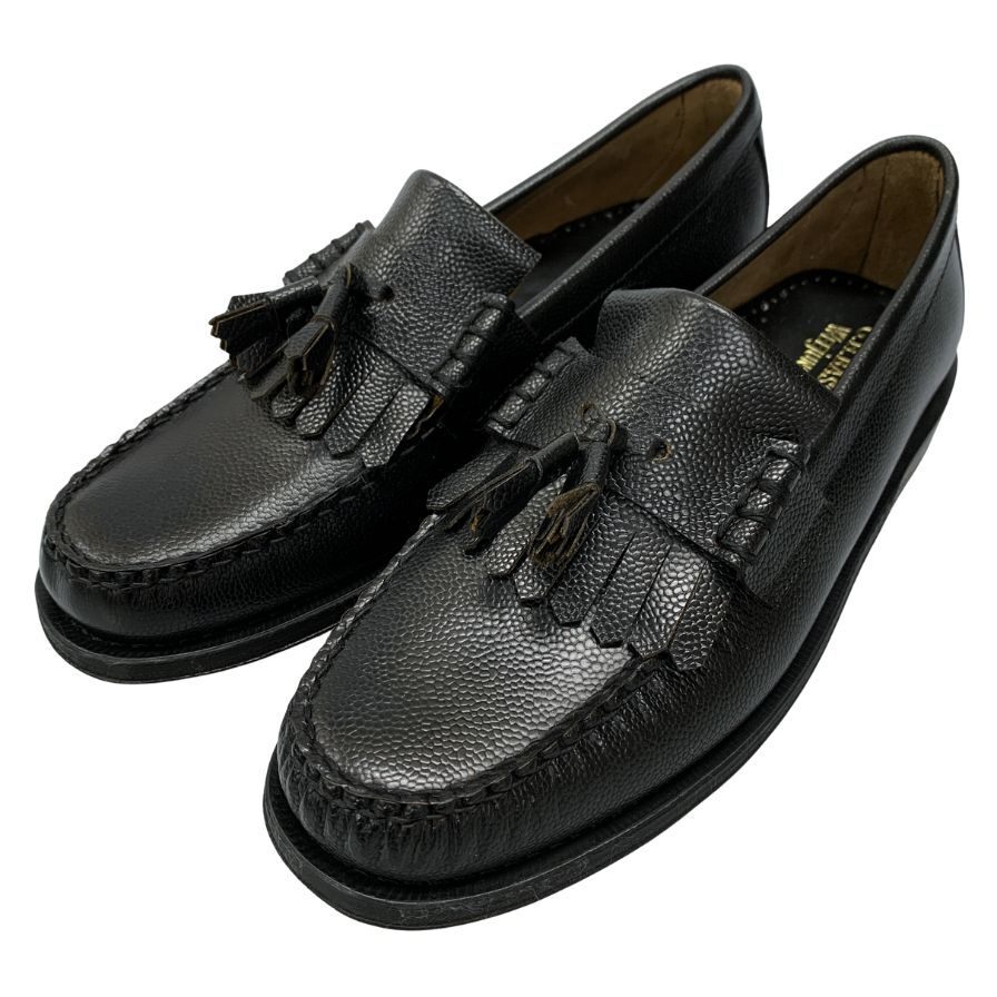 ジーエイチバス ローファー ウィージャンズ シボレザー フリンジ サイズ9 メンズ ブラック G.H.Bass&Co. WEEJUNS Layton【LA】【中古】拍卖