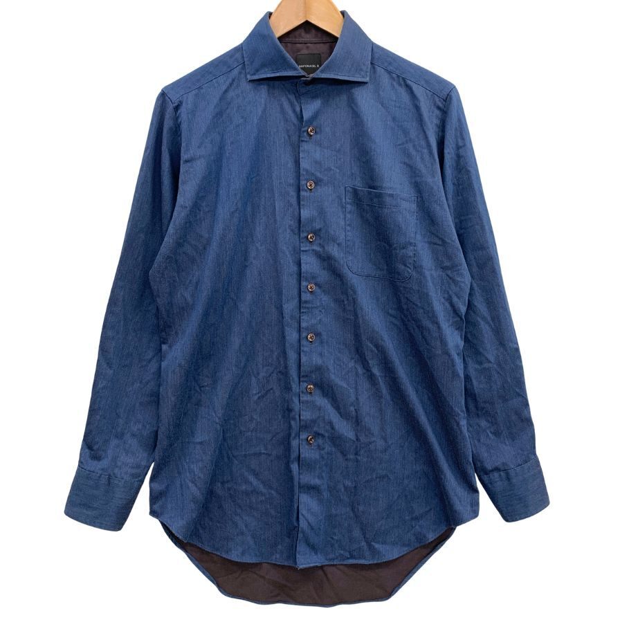 美品◆シャツ サルトリアデルグロッソ シャツ ポリエステル メンズ ブルー サイズ39-82 SARTORIA DEL GROSSO 【AFB7】拍卖