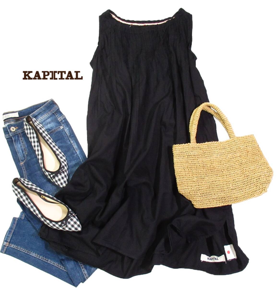 キャピタル KAPITAL 可愛い☆ピンタック ギャザー ワンピース S 1拍卖