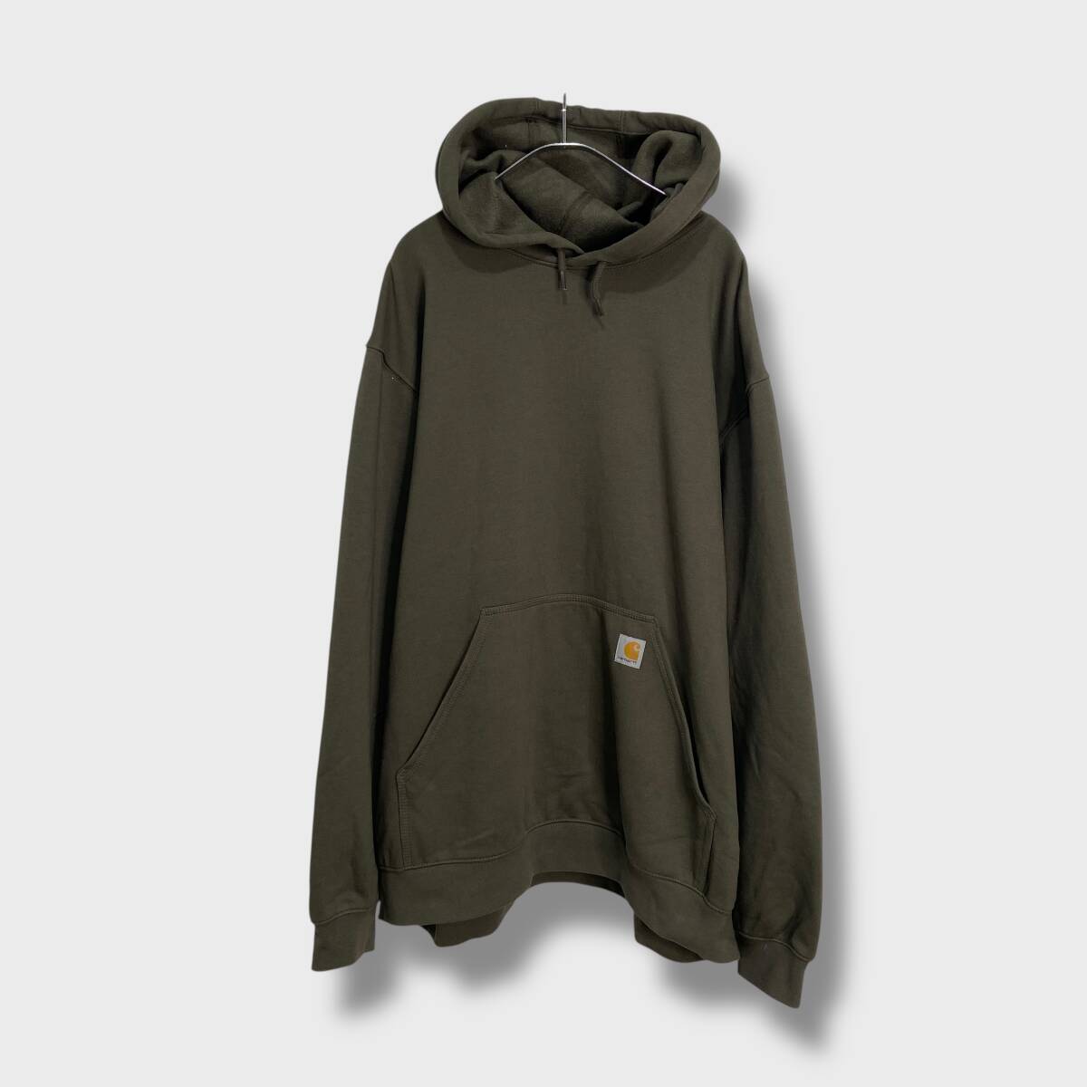 送料無料☆Carhartt☆カーハート☆K121☆ミッドウエイトプルオーバーフーディ☆スウェットパーカー☆ルーズフィット☆モスグリーン☆G25M拍卖
