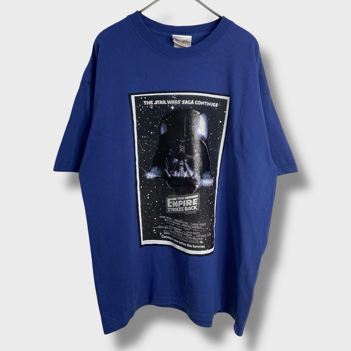 送料無料☆ 90-00s☆スターウォーズ☆帝国の逆襲☆ムービーTシャツ☆プリントT☆青☆L拍卖