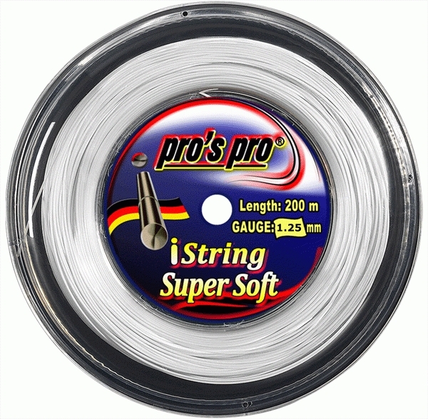★pro'spro iString Super soft 200m 1.25mm ポリエステル 白★拍卖