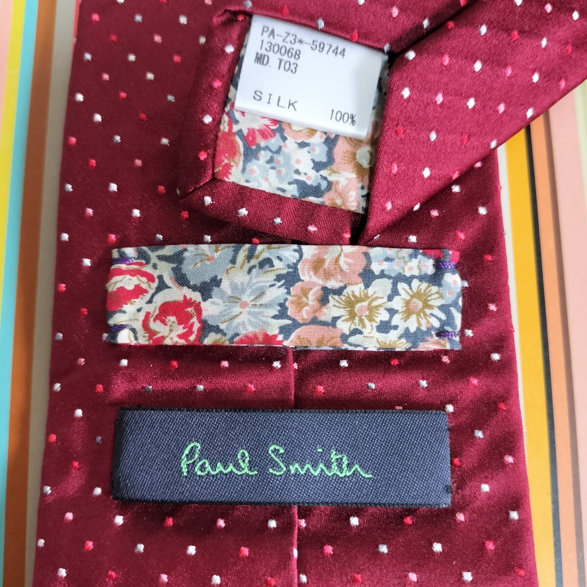 Paul Smith(ポールスミス)赤色点々模様ネクタイ拍卖