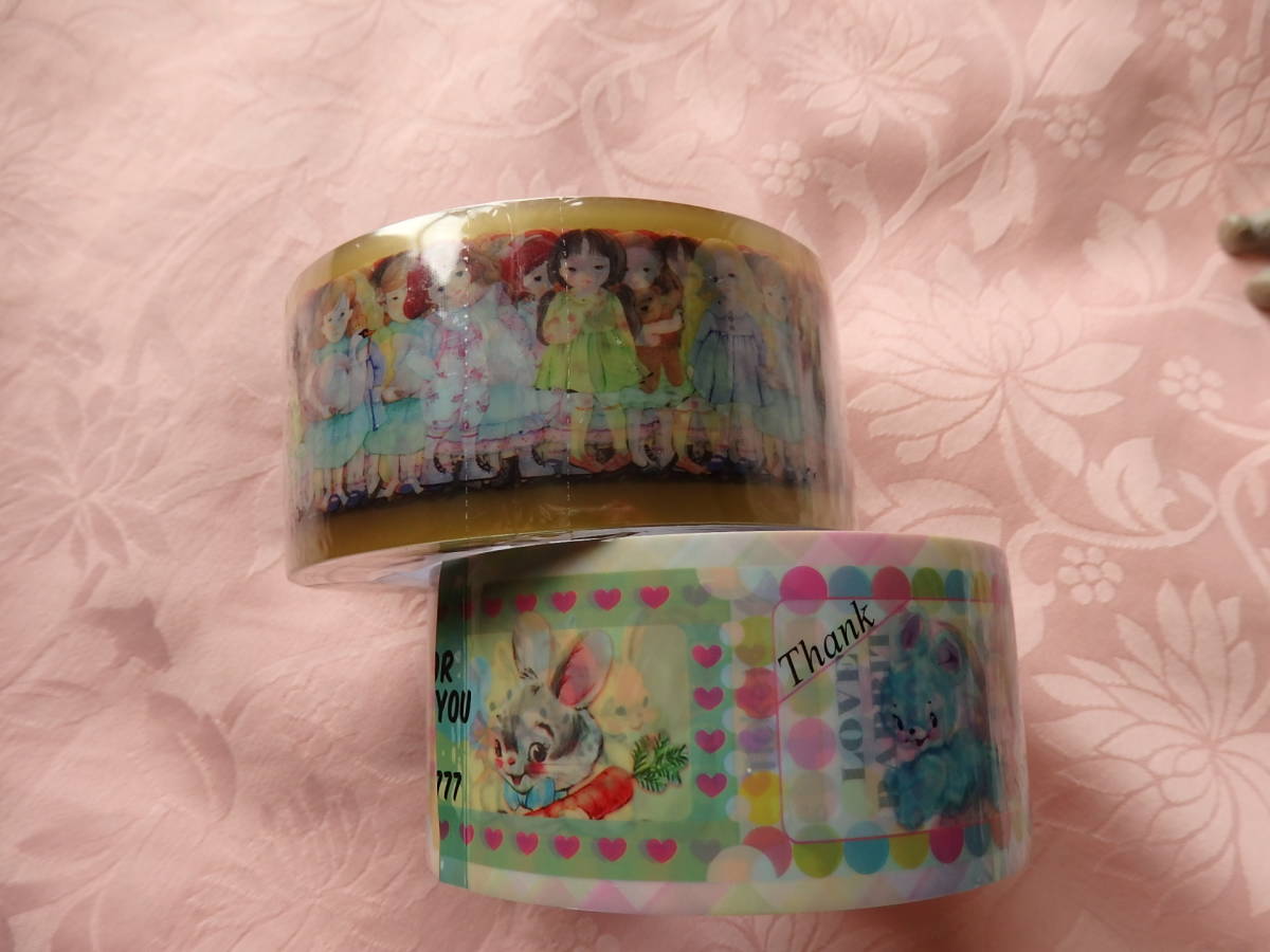 デザインOPPテープ2本セット♪ 女の子&レトロアニマル拍卖