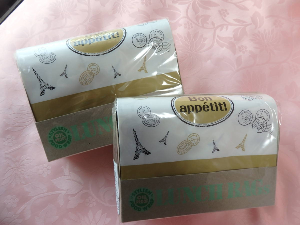 ジャンクジャーナルにも☆耐油紙・ランチパック エッフェル塔♪24枚入り×2箱セット拍卖