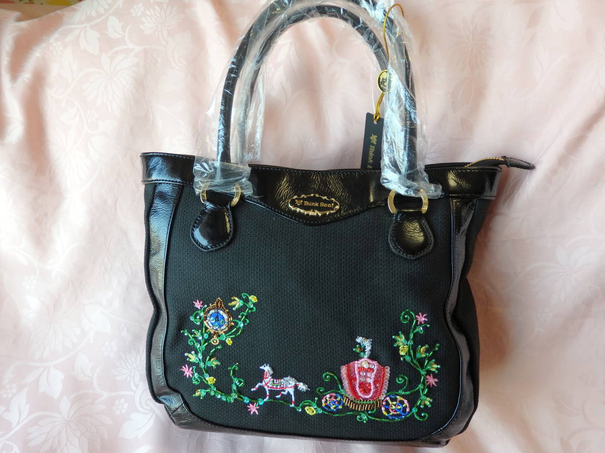シンクビー★Think Bee! **シンデレラ・リメイク トートバッグ ** ブラック拍卖