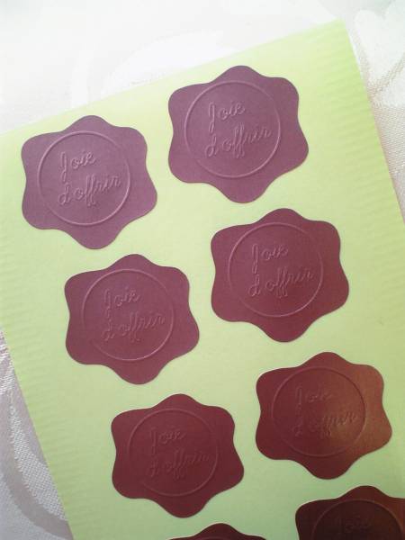 HEADS★ シーリング風ギフトシール☆シャンパンピンク 200片拍卖