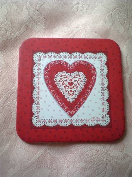 Legacy USA ☆;*♪コースター4枚組☆;*赤いハート♪拍卖