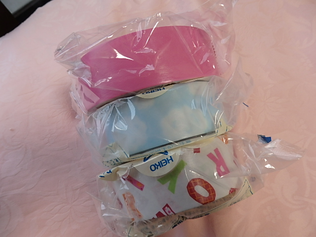 アルファベット&雲&可愛いピンク クラフトテープ♪3本セット拍卖