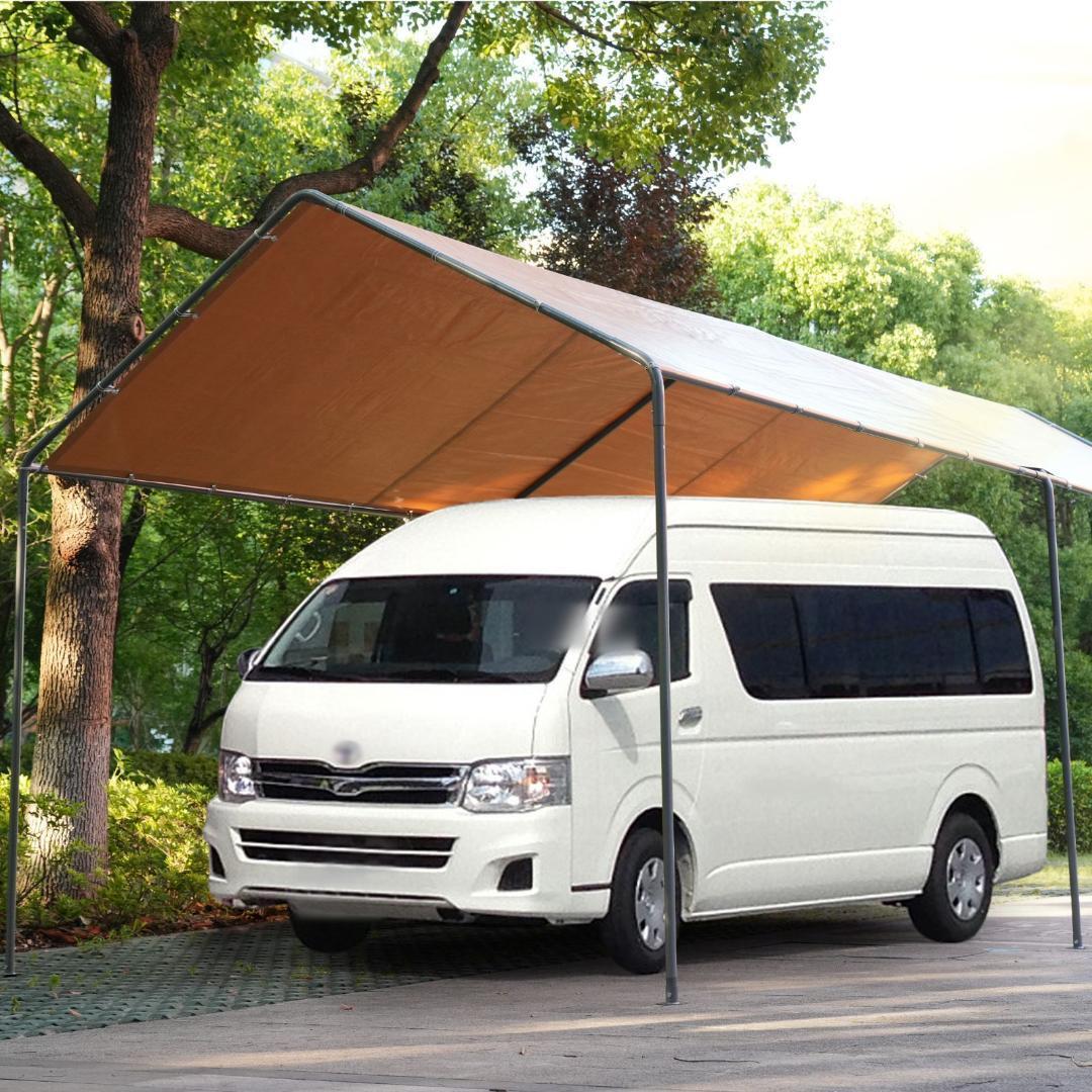 【UPF50+UVカット&防雨】テント 車庫テント ガレージテント 車庫 お祭り 倉庫 奥3m×幅6m×高さ2.82m拍卖