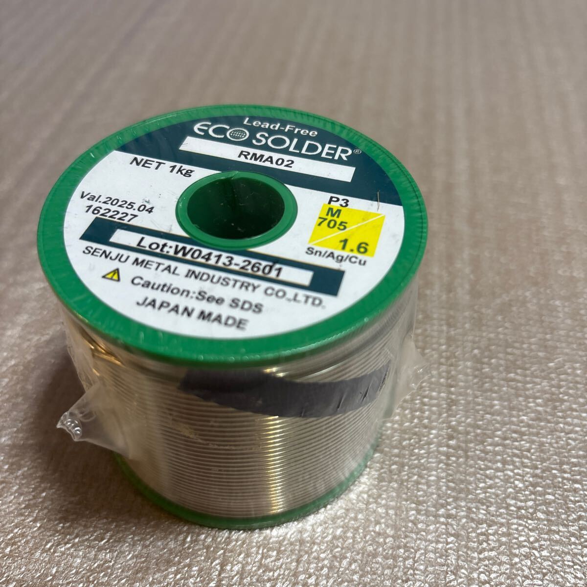 新品 千住金属工業 M705 鉛フリーはんだ RMA02 M705 P3 1.6mm 1kg 1巻拍卖