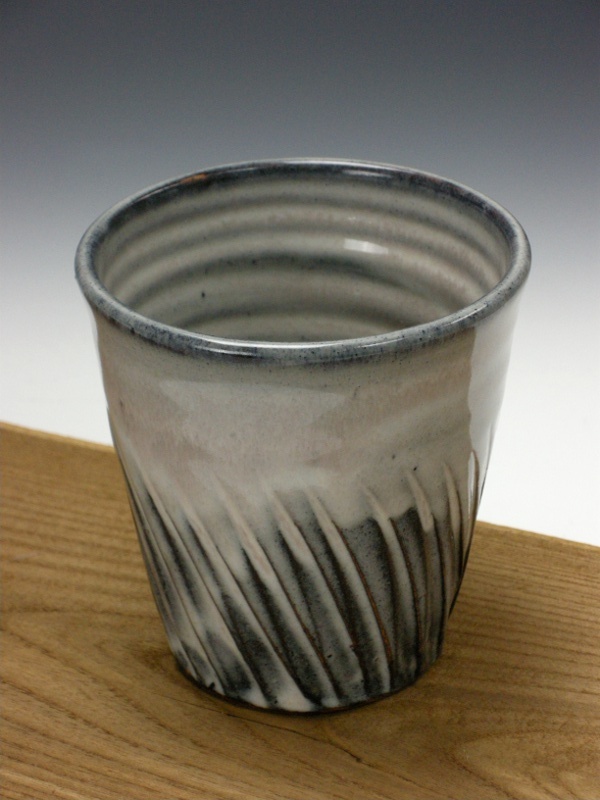 【萩焼】中原国輔 作 萩窯変ロックカップ拍卖