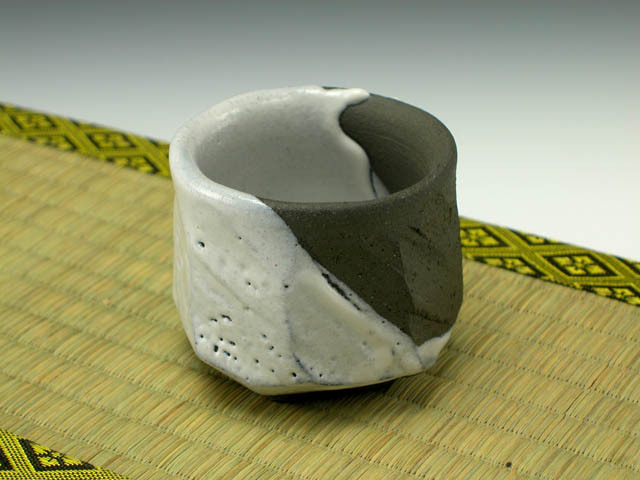 萩焼 船崎 透 作 萩面取ぐい呑拍卖