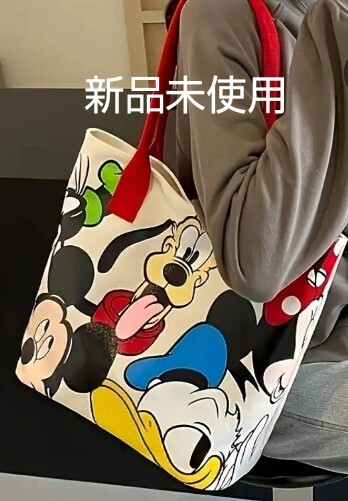 ディズニー トートバッグ 鞄 新品 ミッキー ミニー ドナルド グーフィー プルート 手提げ拍卖