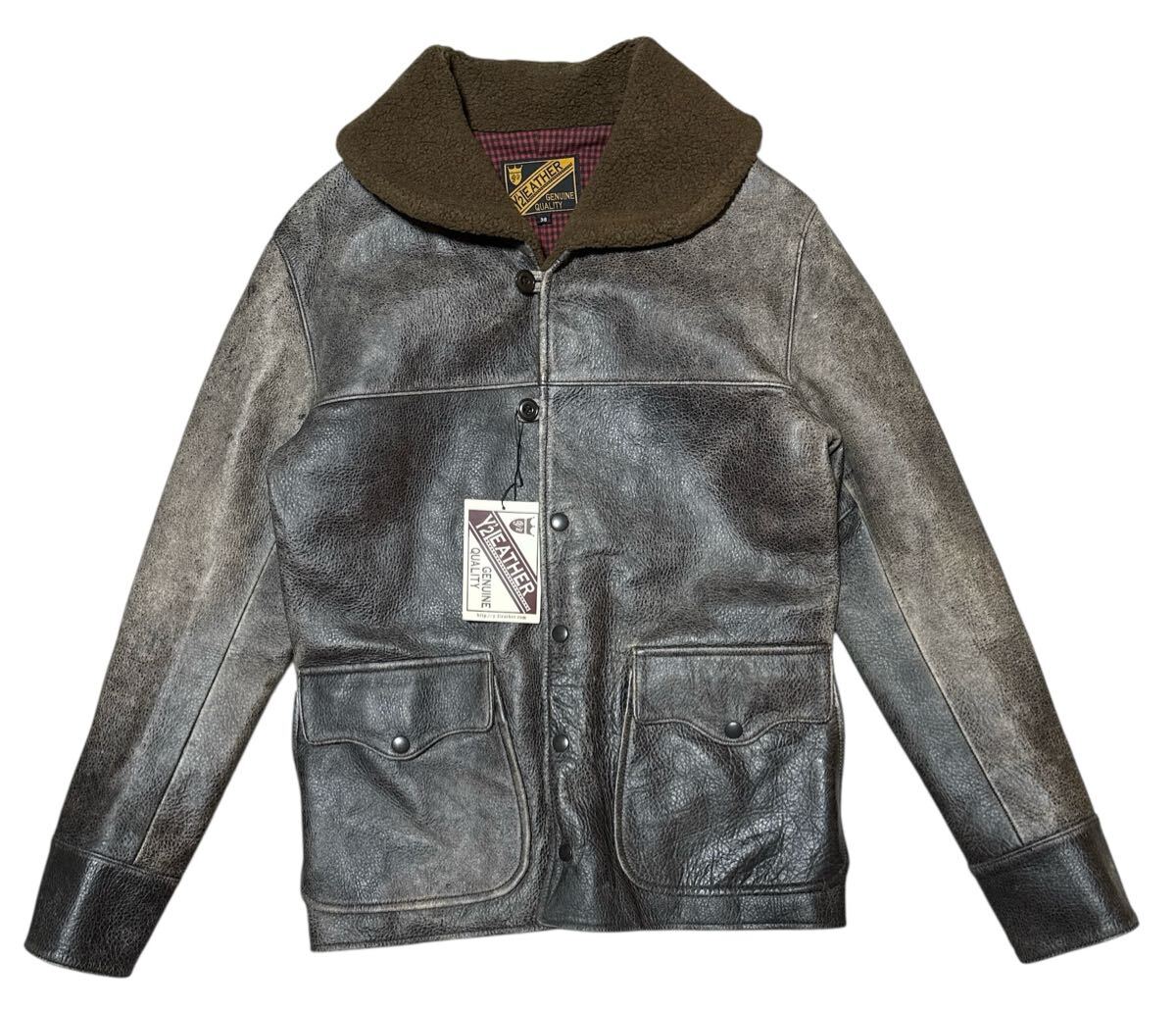 未着用 タグ付 定価8.1万円 ▲ Y'2LEATHER ワイツーレザー ▲ SC-89 カウヴィンテージ 20's スポーツ コート ブラック 38拍卖