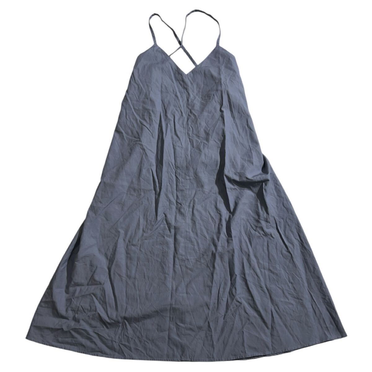 未着用 タグ付 ■ BEAMS HEART ビームス ハート ■ キャミソール Aライン ワンピース ブルー系 FREE拍卖