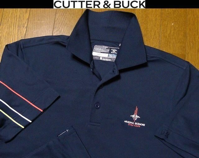 XL日本サイズ位★セール送無料★カッター&バックUSA限定モデル美品 特注刺繍4方向伸縮ストレッチ ポロシャツ拍卖