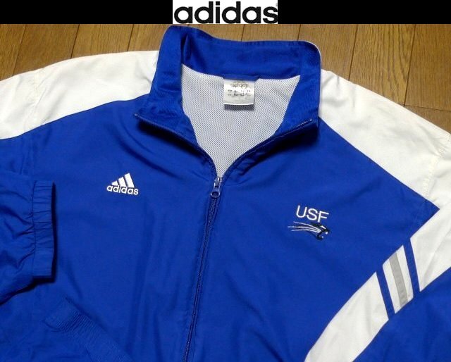 5L-6L・4XL-5XL日本サイズ位【セール!送料無料】超希少 アディダスUSA限定 美品 防風撥水 特注刺繍 ジャケット拍卖