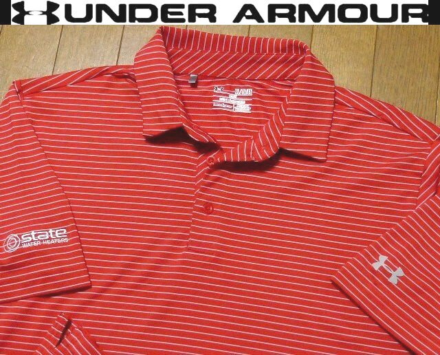 3L-4L・2XL-3XL日本サイズ位【セール送料無料】超希少アンダーアーマーUSA限定モデル1点物 速乾除湿 特注刺繍 伸縮ポロシャツ大きいビッグ拍卖