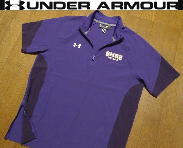 3L-4L・2XL-3XL日本サイズ位【セール送無料】超希少 アンダーアーマーUSA限定美品 防風撥水 特注伸縮ジャケット半袖拍卖