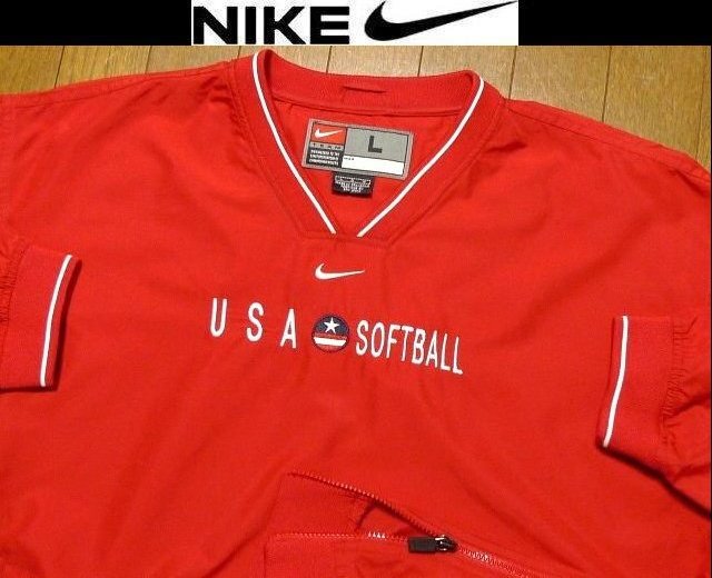 6L-7L・5XL-6XL日本サイズ位★セール送無料★超希少 ナイキ USA限定 美品 特注刺繍 速乾除湿 ジャケット拍卖