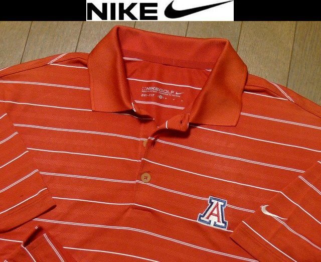 2L-3L・XL-2XL 日本サイズ位【セール送料無料】超希少 ナイキUSA限定モデル1点物 特注刺繍 速乾除湿 伸縮 ポロシャツ大きいビッグ拍卖