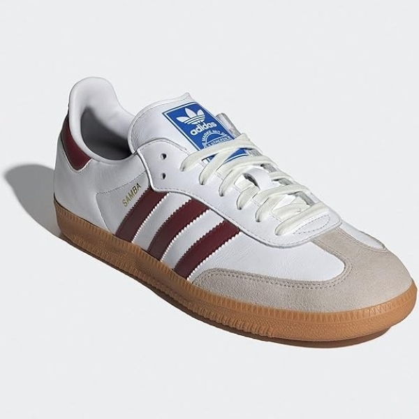 アディダス オリジナルス サンバ OG 26.5cm 定価15400円 ホワイト/バーガンディ/ガム 白 SAMBA OG 天然皮革 レザー スニーカー拍卖