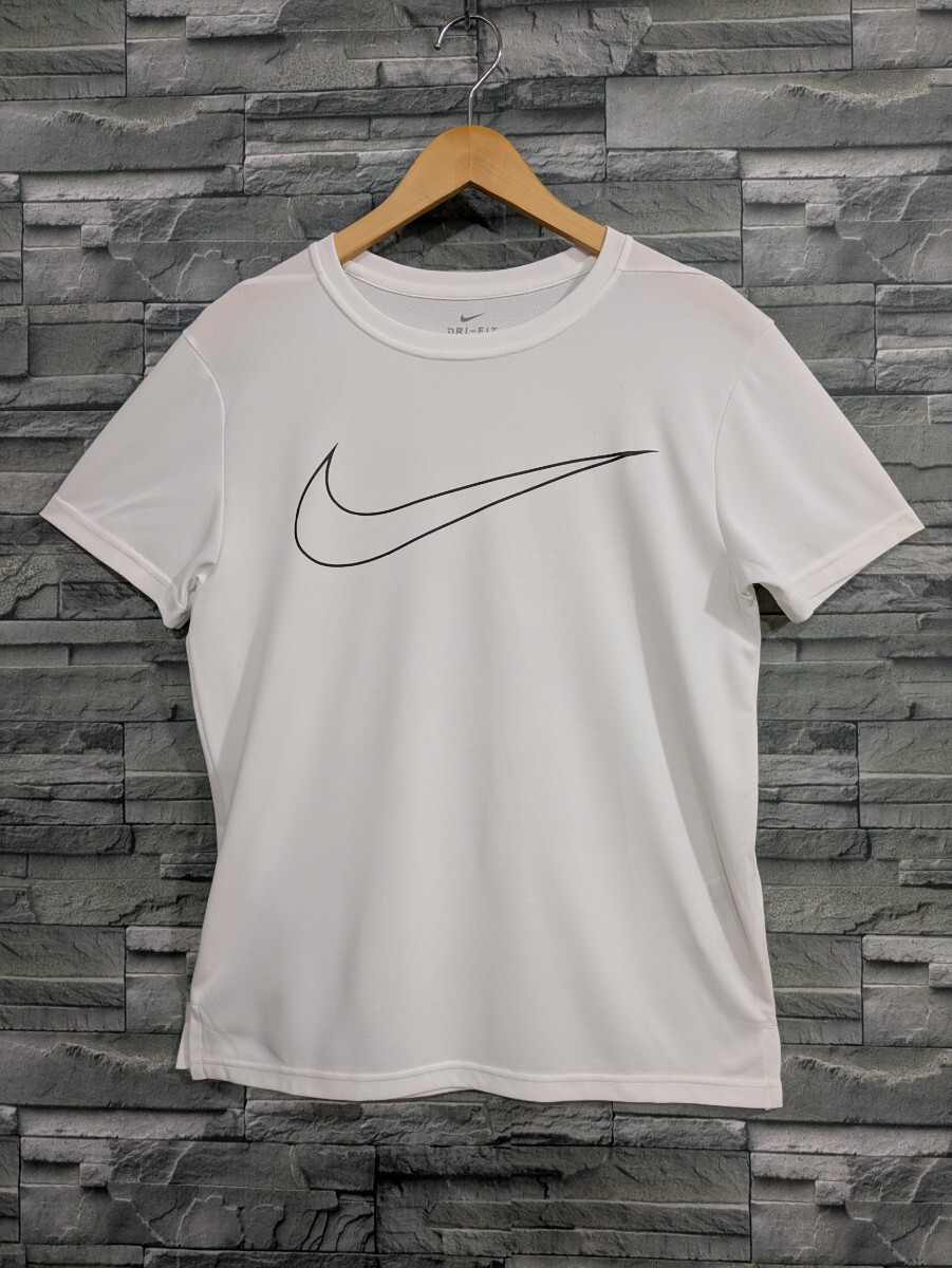 ●送料無料★ NIKE ナイキ 半袖 Tシャツ トップス 白 DRI-FIT メンズ Mサイズ拍卖