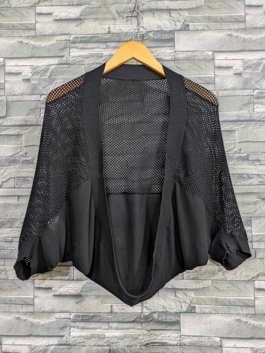 ●送料無料★DKNY ダナキャランニューヨーク カーディガン ボレロ 羽織 トップス 黒 レディース Sサイズ拍卖