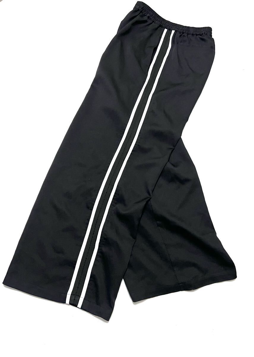 Alfred Alex サイドライン ジャージ ワイドシルエット バギー パンツ トラック パンツ L ブラック拍卖