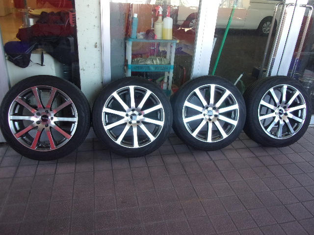 ♪D0298 TRD TF4 8J-19+44 ヨコハマ 245/45R19 タイヤセット ヴェルファイア♪拍卖