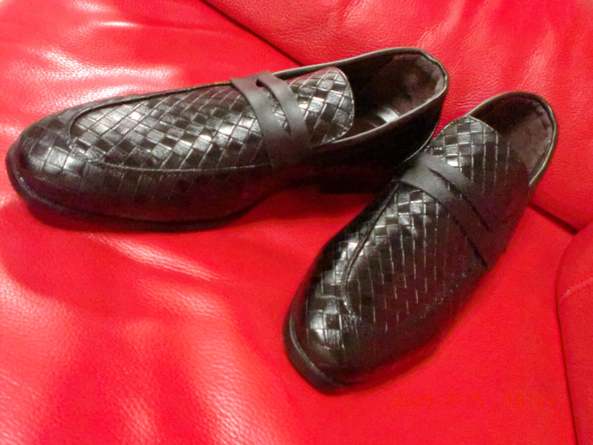 mens シューズ 黒 41. 25.5cm.拍卖