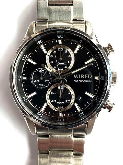 【即決/稼働品】 WIRED ワイアード VD57-KND0 クオーツ時計 クロノグラフ SEIKO セイコー 男性用腕時計 ウォッチ拍卖