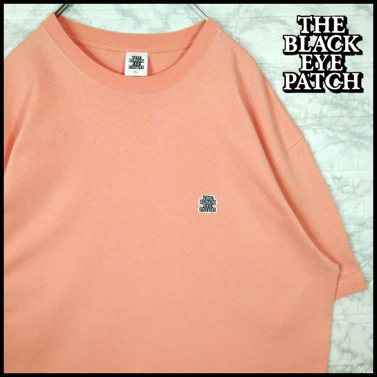 【BLACK EYE PATCH】ロゴ刺繍ワッペン Tシャツ アッシュピンク拍卖