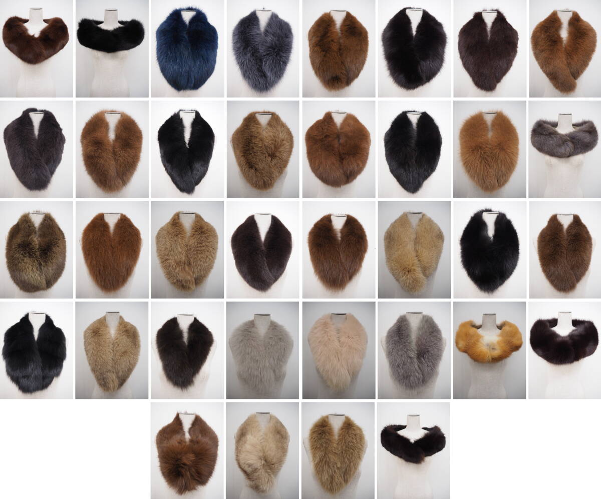 ■染めブルーフォックス■ティペット/ショール■まとめ36本セット■同梱不可■材料/転売用■拍卖