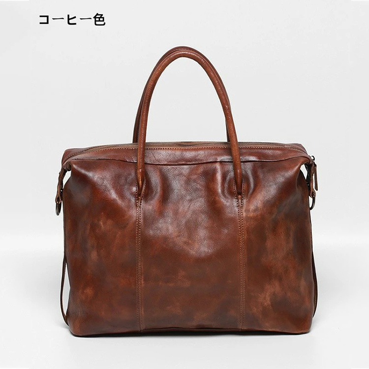 ビジネスバッグ ブリーフケース 本革 メンズバッグ 2wayバック 多機能 A4ファイル ショルダー 営業 レザーバッグ bg0771 コーヒー色拍卖