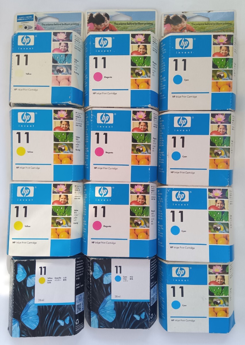 インクカートリッジ 純正 11 HP ヒューレット・パッカード C4836A C4838A C4837A yellow cian magenta シアン イエロー マゼンタ拍卖