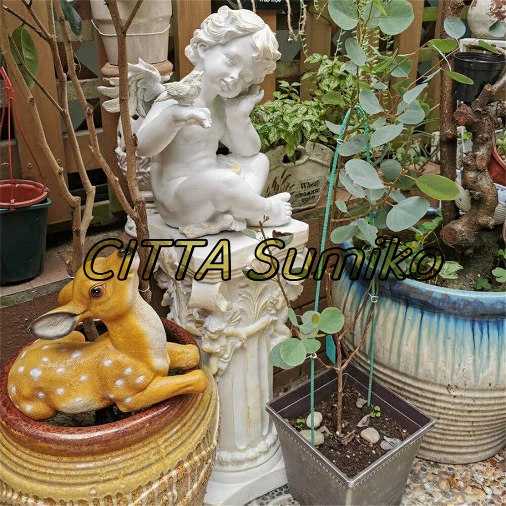 注目新作★ガーデンオーナメント ガーデニング エンジェル ベランダー置物 オブジェ 天使 ガーデン 庭 屋外 玄関 天使置物 可愛い 工拍卖